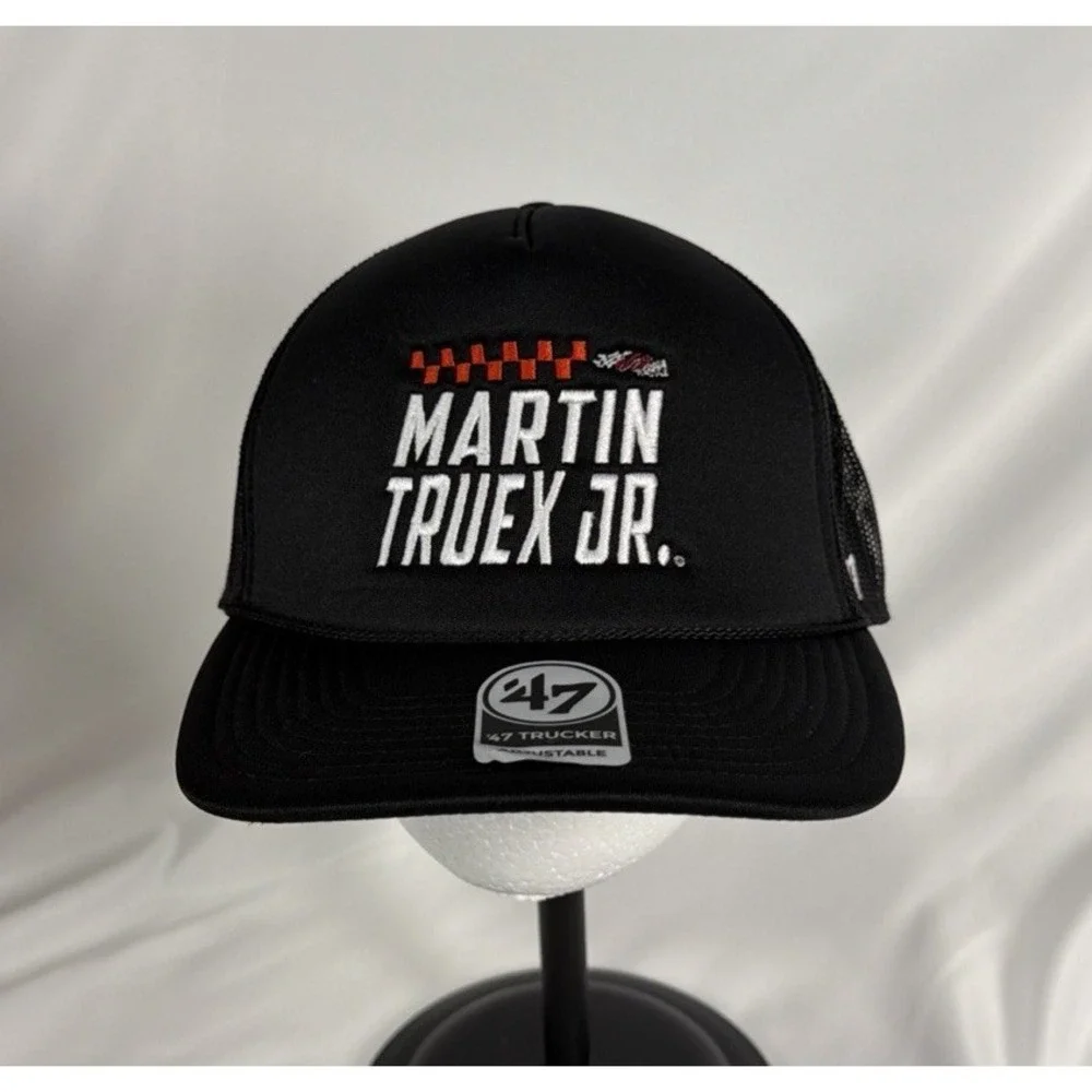 Martin Truex Jr Hat Cap Snap Back Mens One Size Black NASCAR Racing 47 Trucker